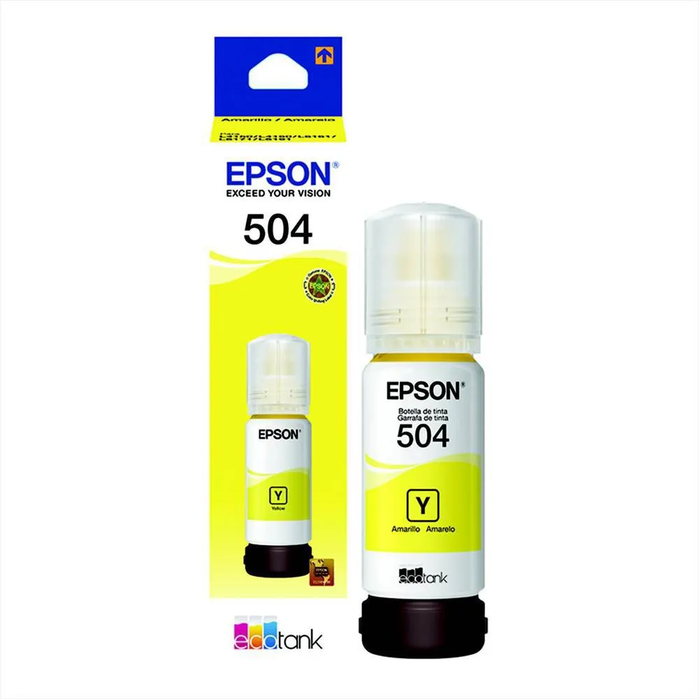 Botella de tinta Epson T504 Amarilla