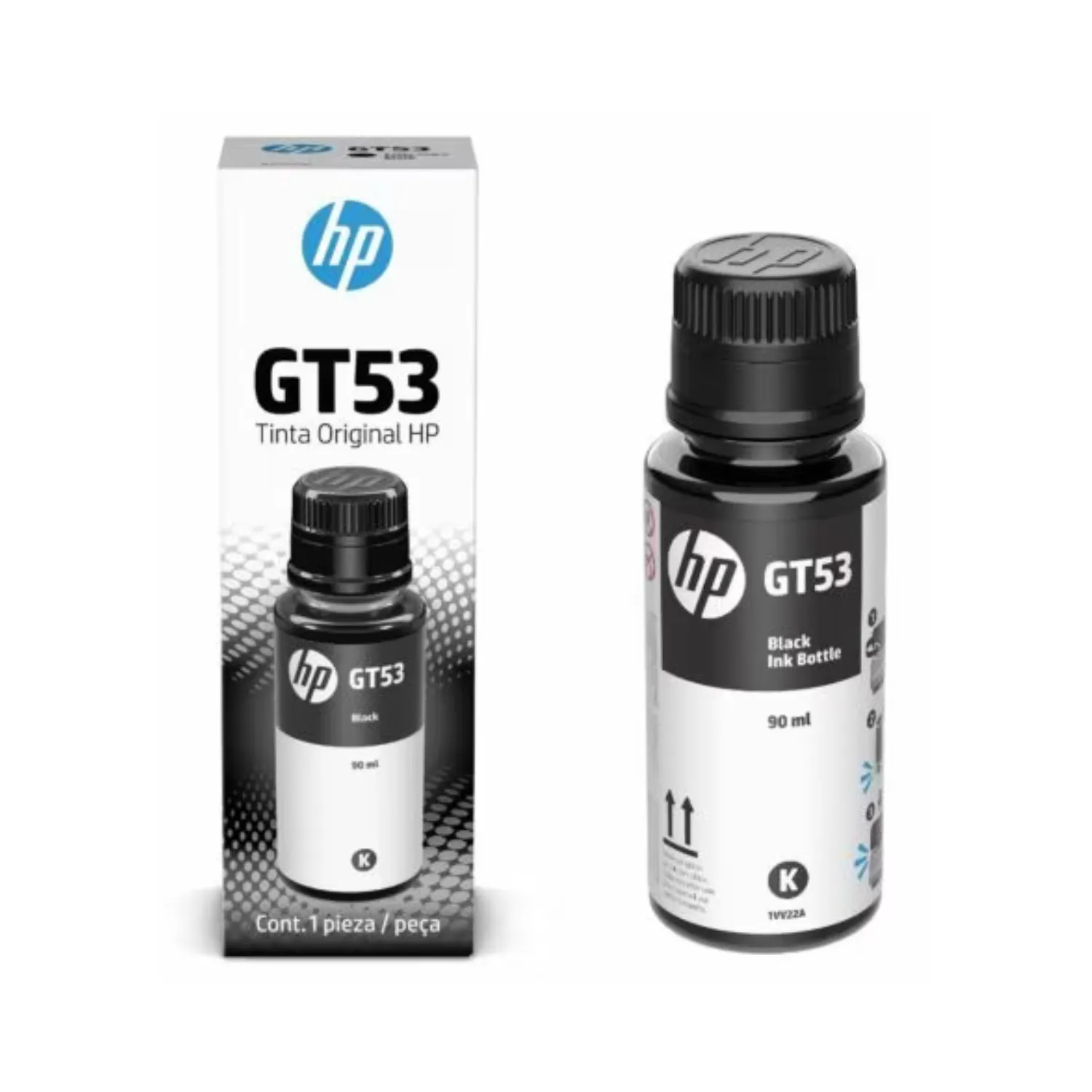 Botella de tinta HP Gt 53 Negra