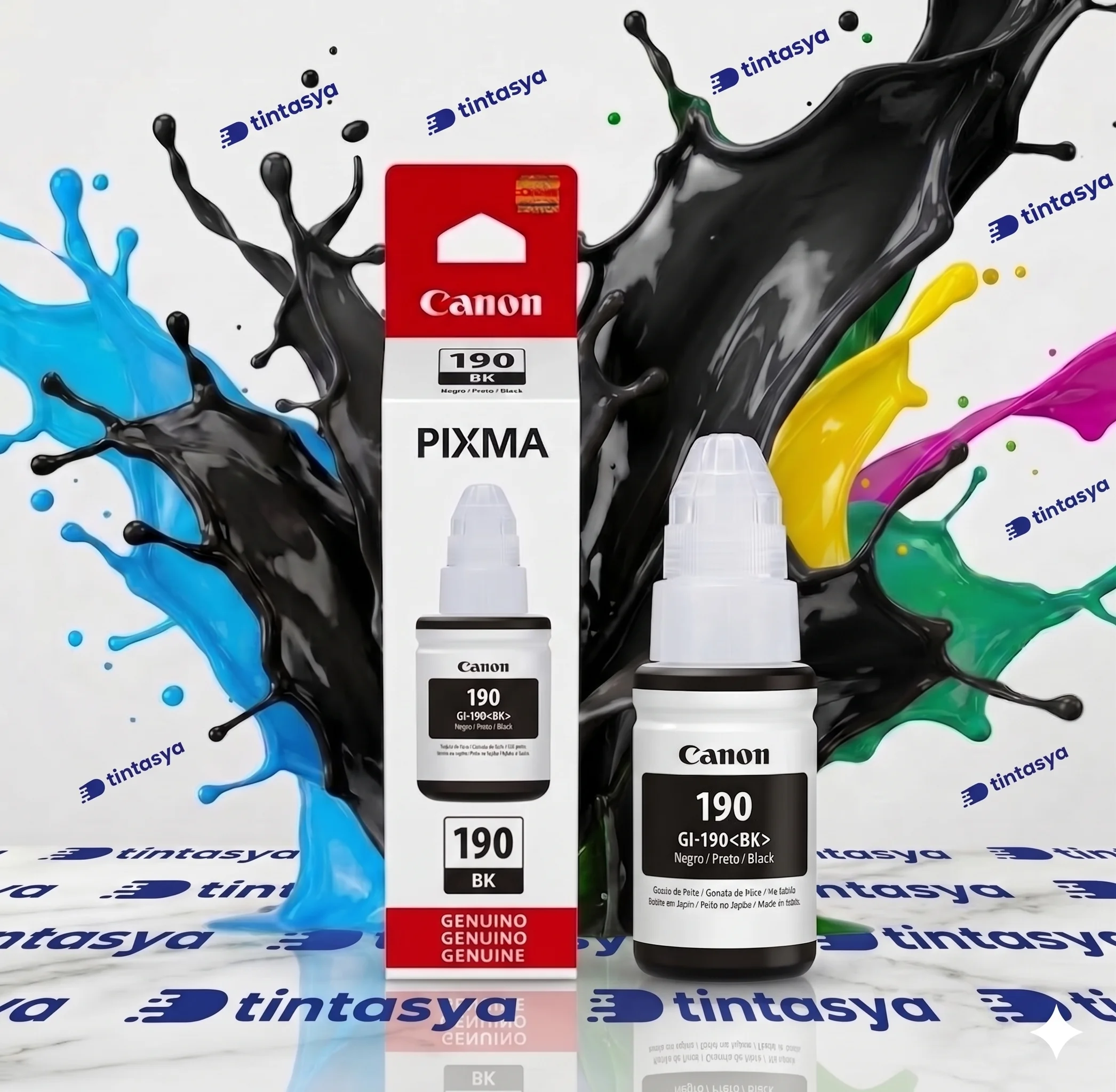 1 Und Tinta Canon Gi 190 Negra