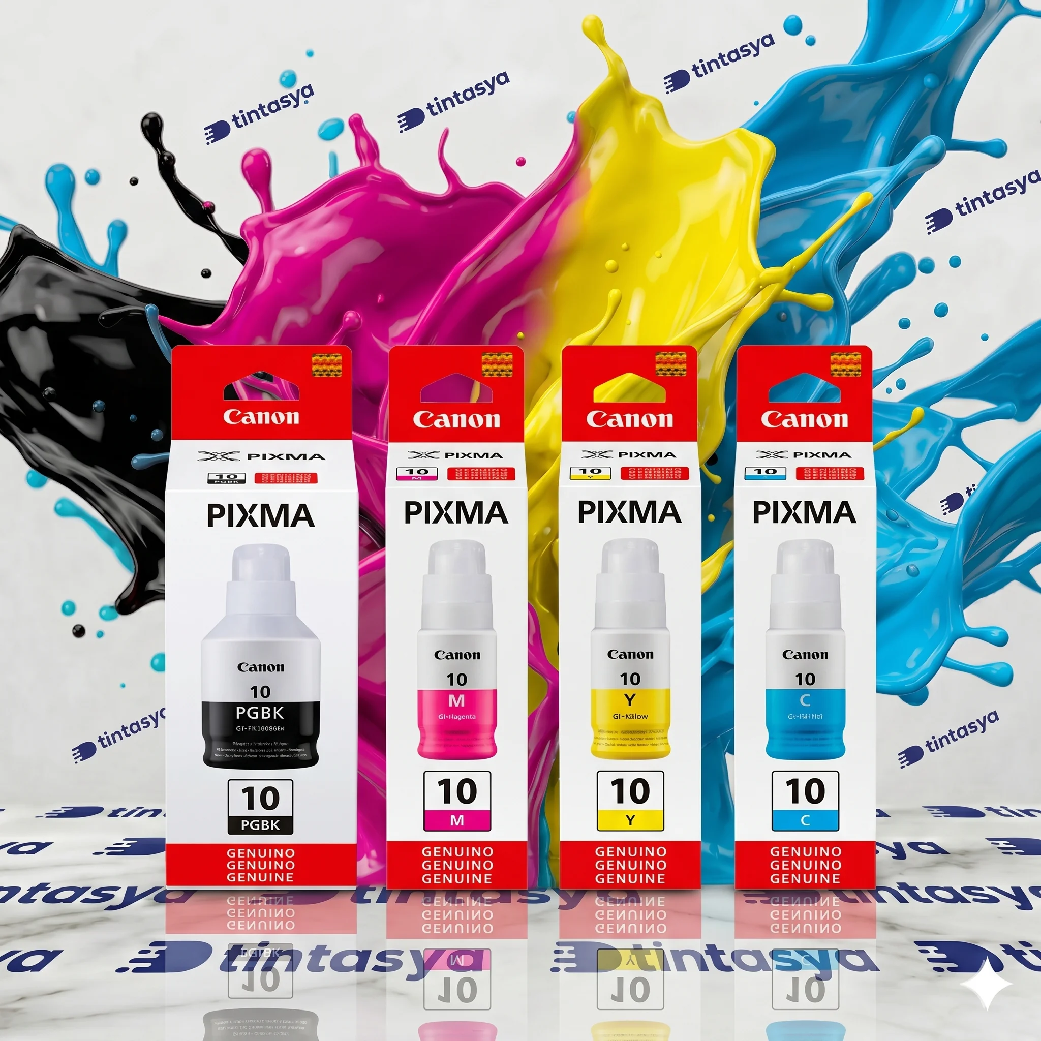 Kit x4 tintas Canon GI 10 Color