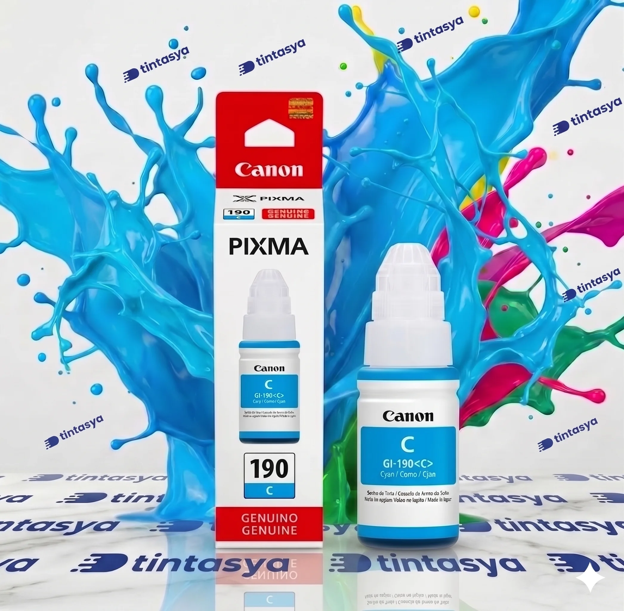 1 Und Tinta Canon Gi 190 Azul