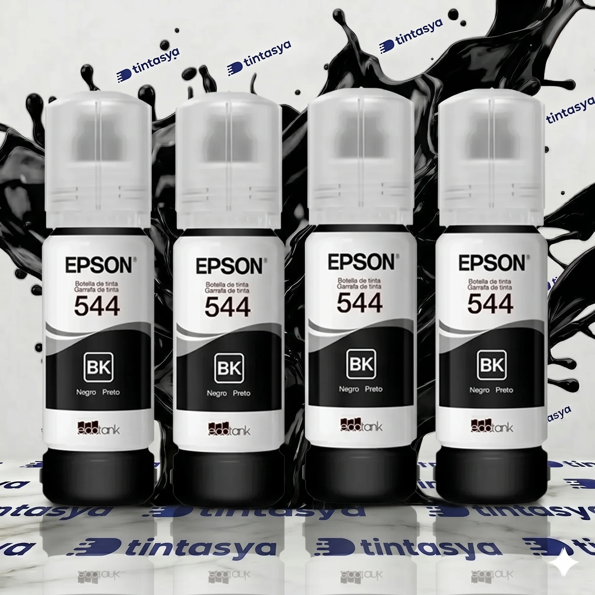 Kit x4 tintas Epson 544 Negro
