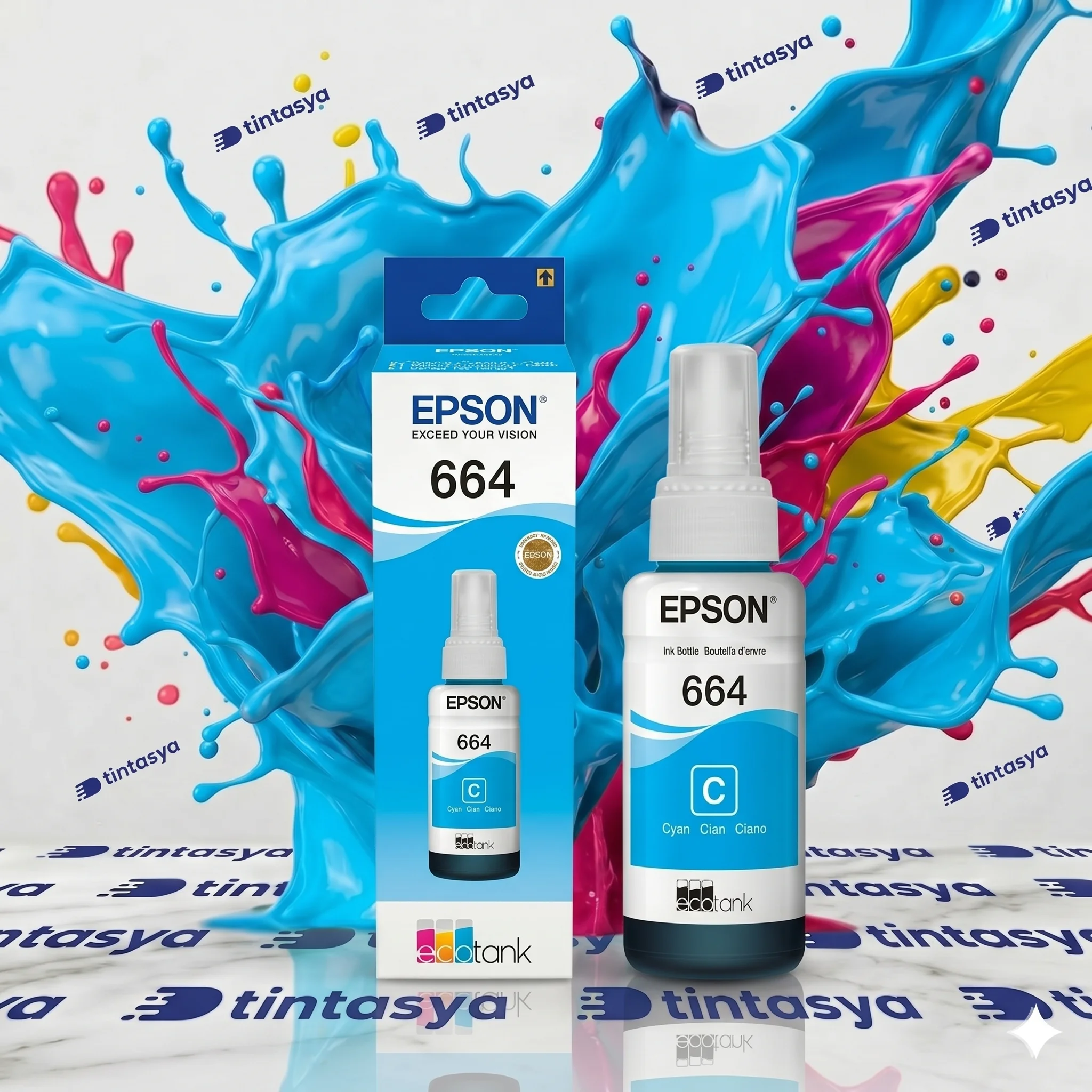 1 Und Tinta Epson 664 Azul