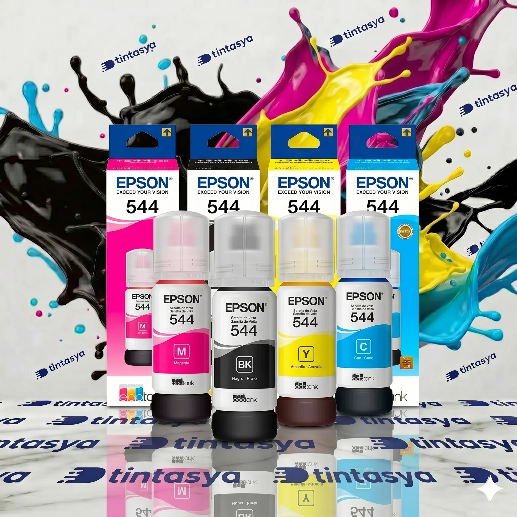 Kit x4 tintas Epson 544 Color