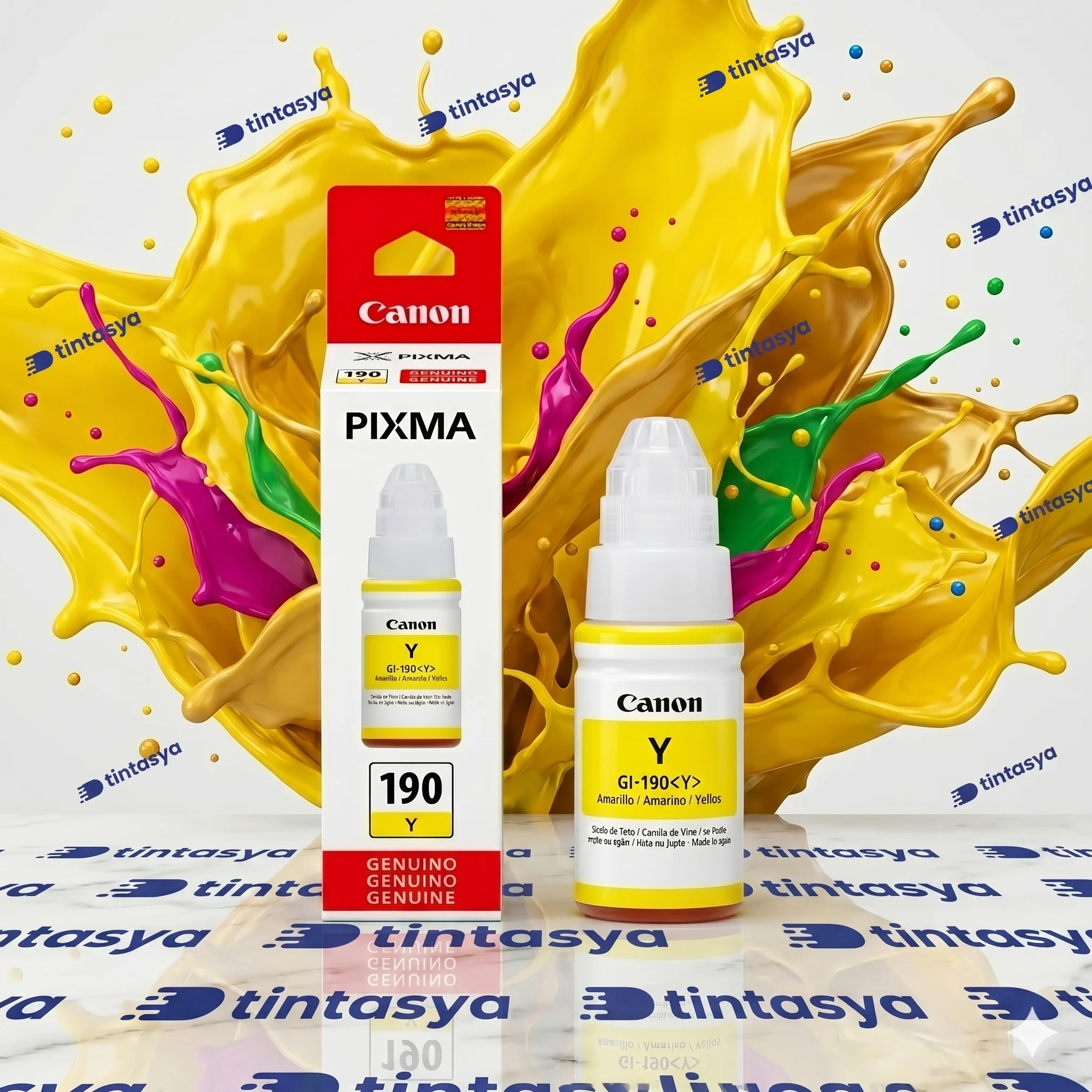 1 Und Tinta Canon Gi 190 Amarilla